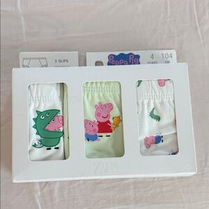 Zara Peppa Pig Kids Underwear Set - White, Green, Cream